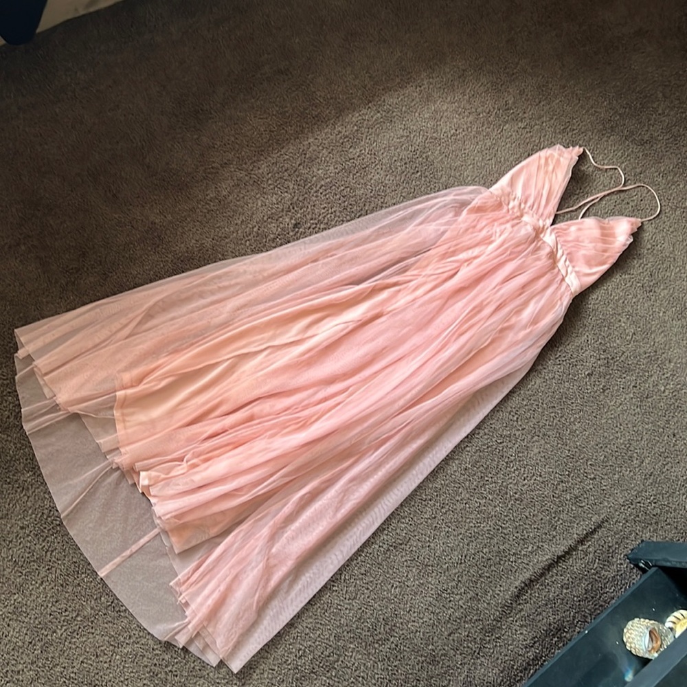 Pink V-Cut Gown - Picture 2 of 6